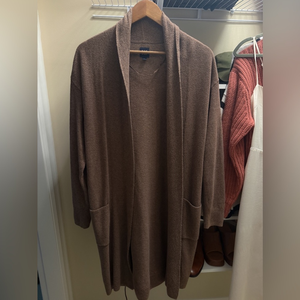 GAP Women's Cozy Brown Cash-Soft Cardigan